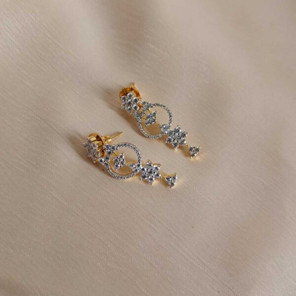 Diamond-Finish Necklace Set with Earrings