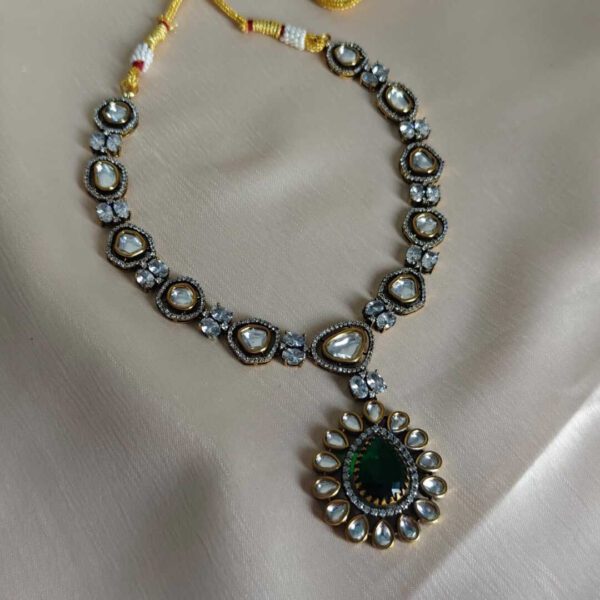 Victorian Monzonite & Emerald Set