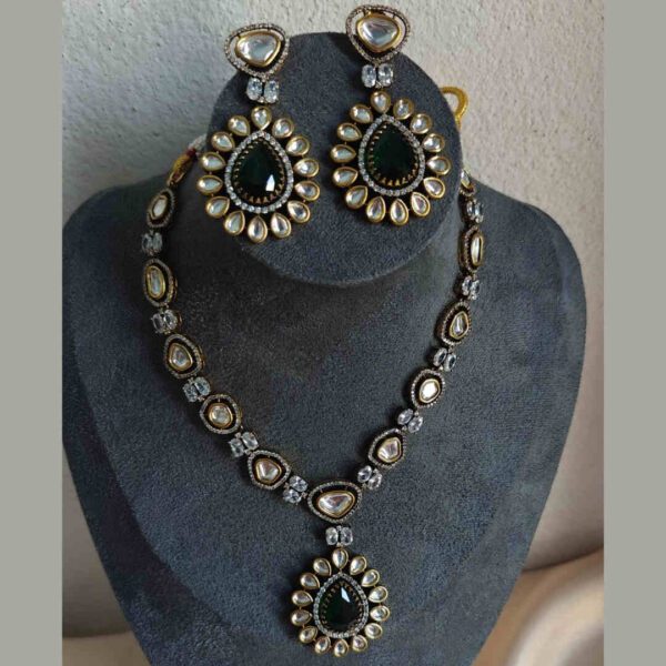 Victorian Monzonite & Emerald Set