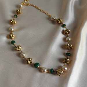 Gold & Pearl Single Line Chain
