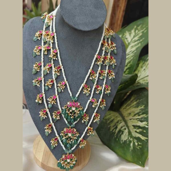 Jadau Kundan 3-Layer Sathlada Set
