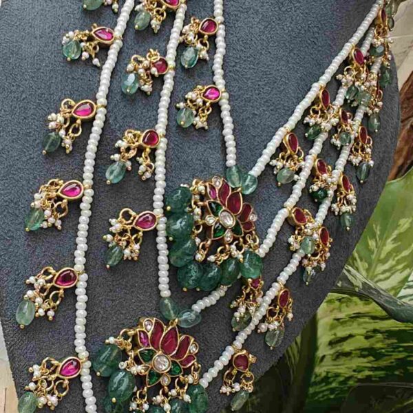 Jadau Kundan 3-Layer Sathlada Set