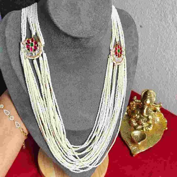 Jadau Kundan with Sugar Beads Haaram