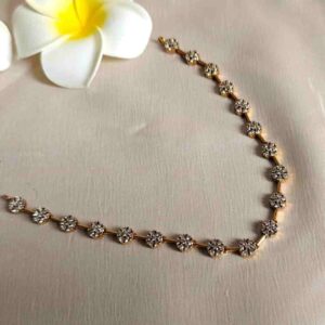 Antique Finish Simple Necklace with Studs