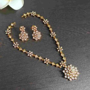 Antique Finish Necklace Set with Pendant & Earrings