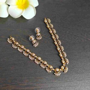 Antique Gold Necklace & Earrings Set