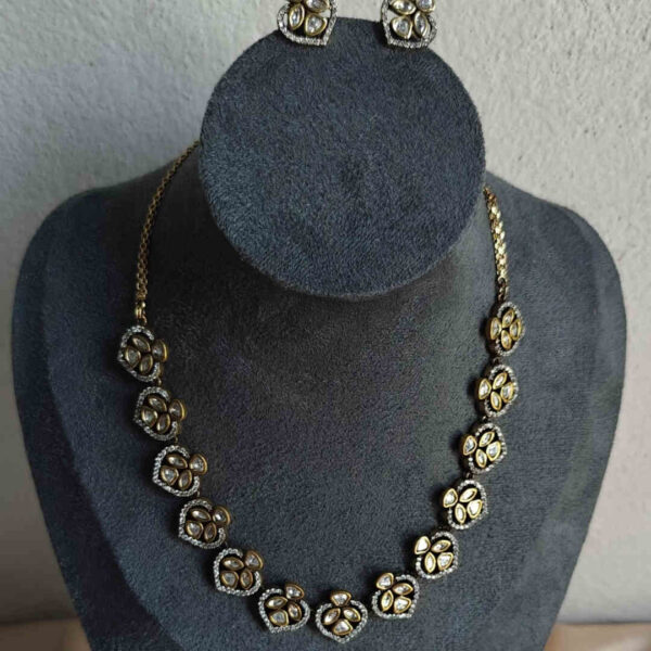 Simple Monzonite Necklace Set | Earthy Minimalist Jewelry with Earrings